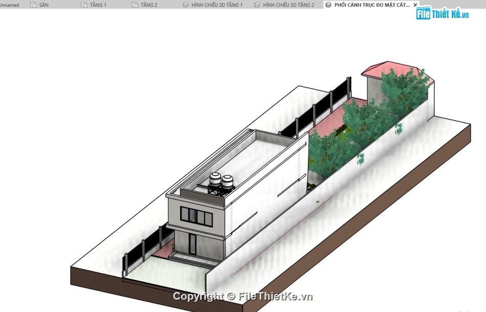 revit 2 tầng,nhà phố 2 tầng revit,file revit nhà 2 tầng,Bản vẽ nhà phố 2 tầng revit